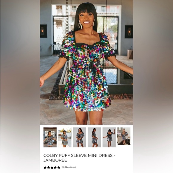 Buddy love - Colby Puff Sleeve Mini Dress: Jamboree - Picture 7 of 9